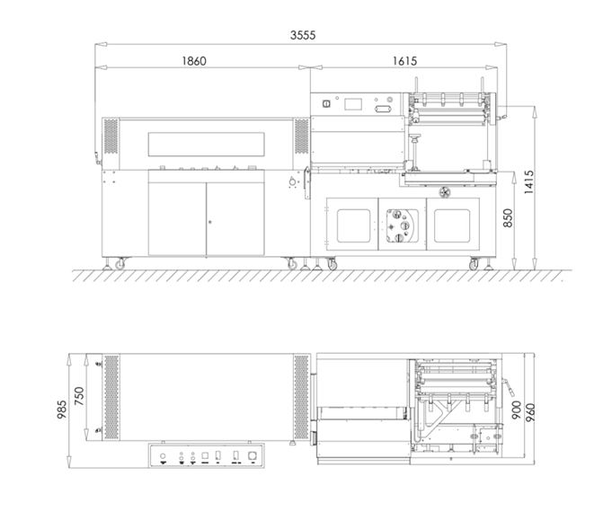 全自動(dòng)邊封封切收縮包裝機(jī)5030LG